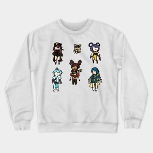 Badly Drawn Liyue 1 Sticker Pack Crewneck Sweatshirt